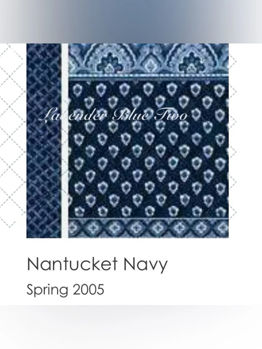 Vintage VERA BRADLEY Nantucket Navy 2005 Spectator Bag USA Blue White Y2K